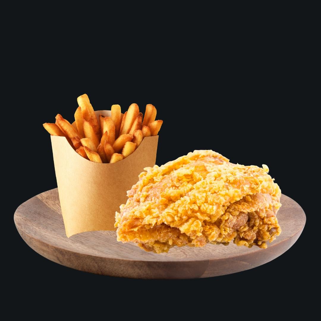 1 Piece Chicken & Chips